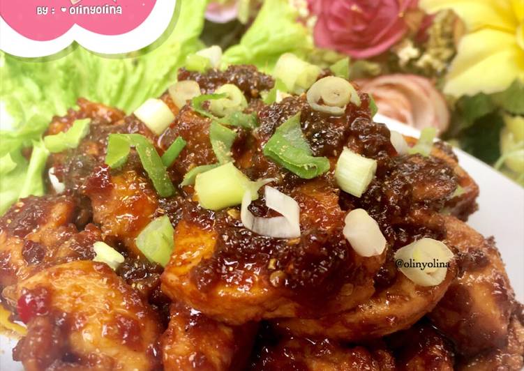 resep masakan Sate Ayam Goreng Pedas Manis