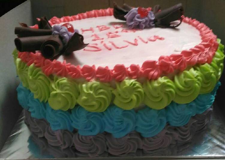 gambar untuk cara membuat Rainbow Cake Kukus ala Dapur Ranita