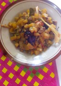 Sambal goreng kentang, ati ampela & pete