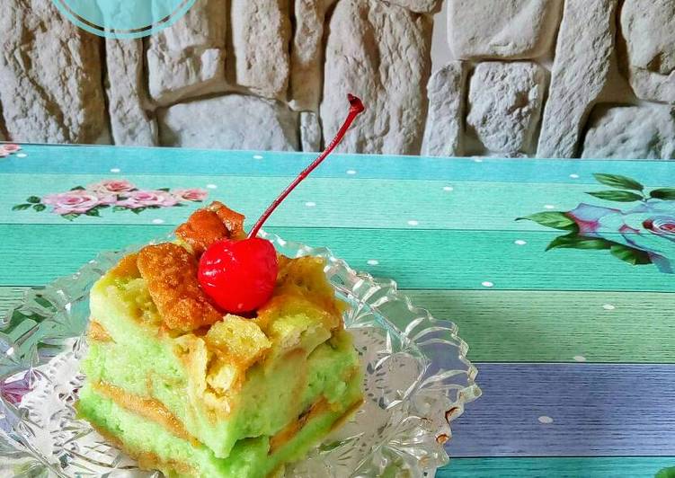 gambar untuk resep makanan Puding Roti Pisang Pandan Kukus