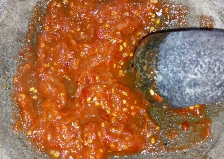 Resep Sambal terasi mentah ala lucy's Kiriman dari Rina Marta Lucia