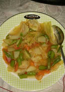 Capcay udang sayur berkuah