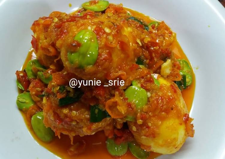 gambar untuk resep Telor balado pete