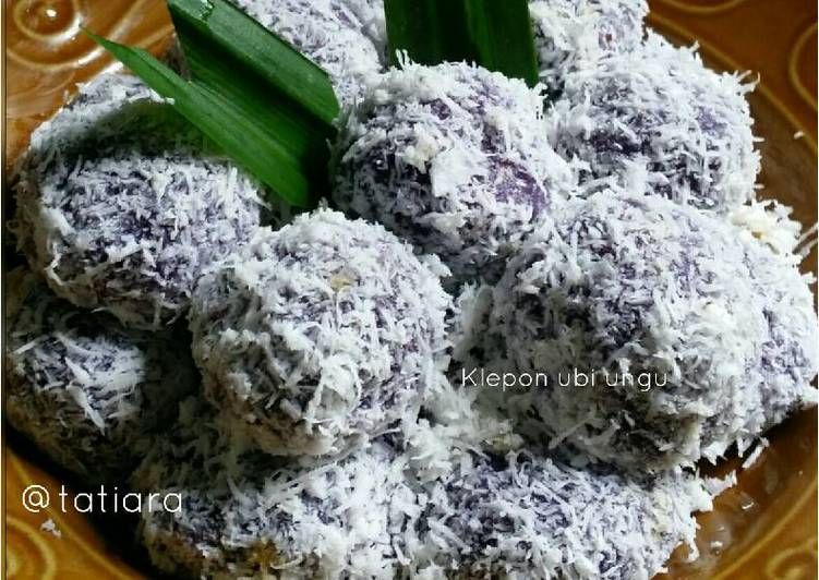 resep lengkap untuk Klepon UBI UNGU