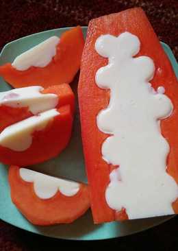 Puding pepaya susu