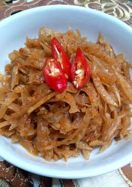 Tumis pepaya muda pedas