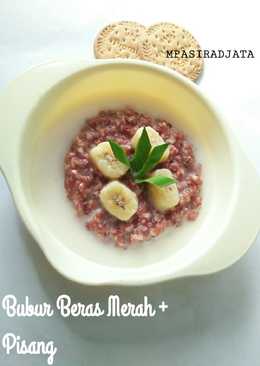 Bubur Beras Merah + Pisang (Mpasi 11m+)