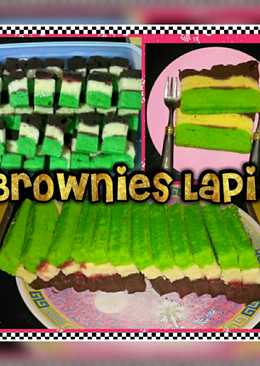 Brownies Lapis (Coklat-Pandan-Vanila)