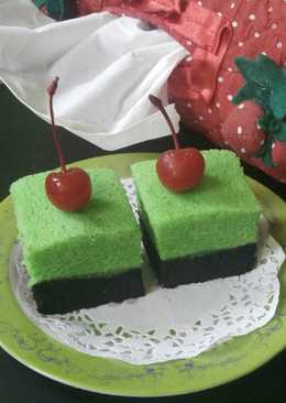 Brownies kukus coklat pandan