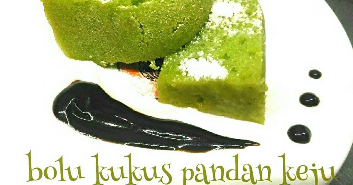 Resep Bolu Kukus Pandan Keju (no mixer, no oven)