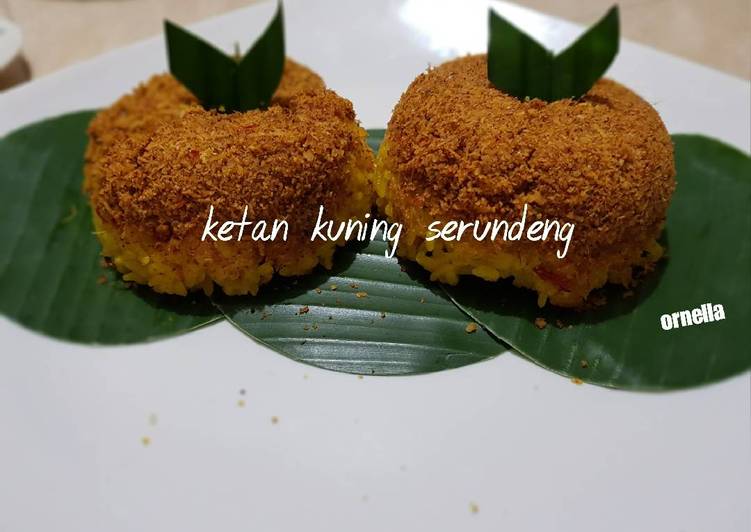 gambar untuk cara membuat Ketan kuning serundeng