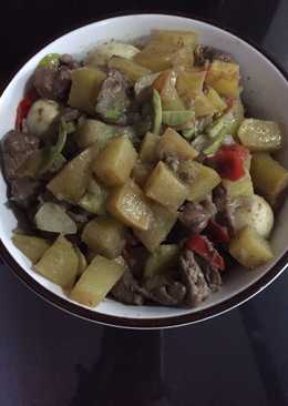 Sambal Goreng Ati Ampela Pete plus telor puyuh