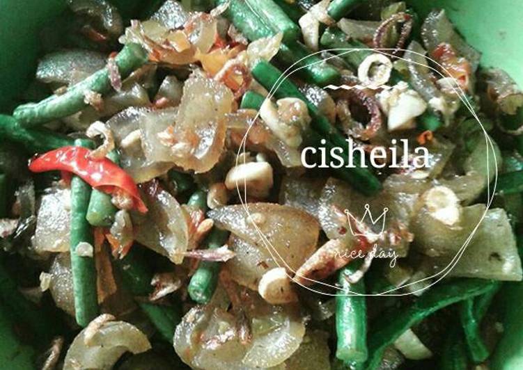 Resep Tumis kikil & kacang panjang praktis Kiriman dari Sheila