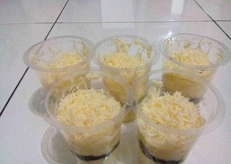 resep lengkap untuk Es cream puding cheese cake