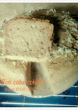 Chiffon cake coklat putih telur