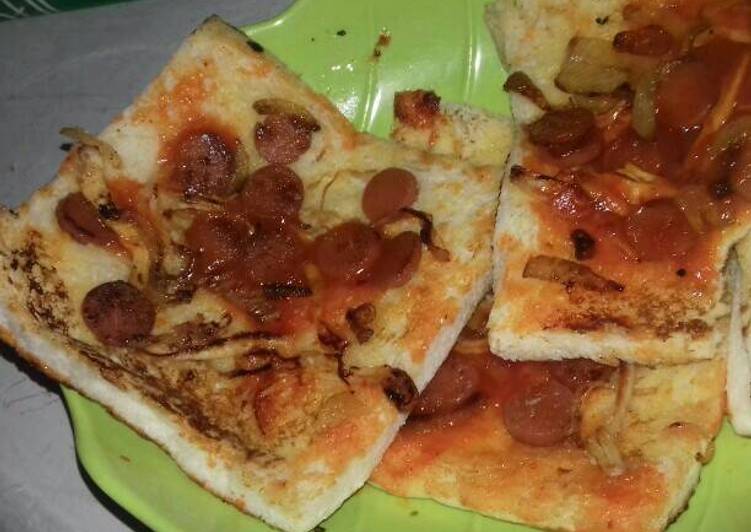 cara membuat Pizza roti tawar simple??