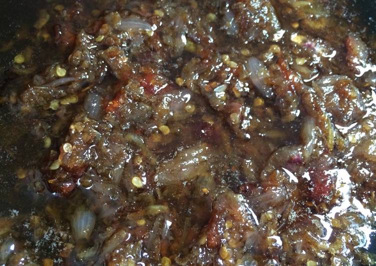 resep makanan Sambal bawang ebi (rebon)