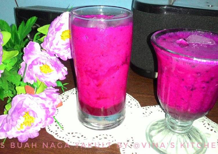 Resep Jus buah naga yakult seger oleh vina septiana - Cookpad