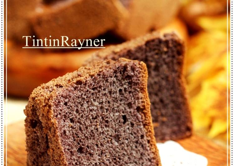  Resep  Chiffon Cake Ketan  Hitam  aka Black Glutinous Rice 