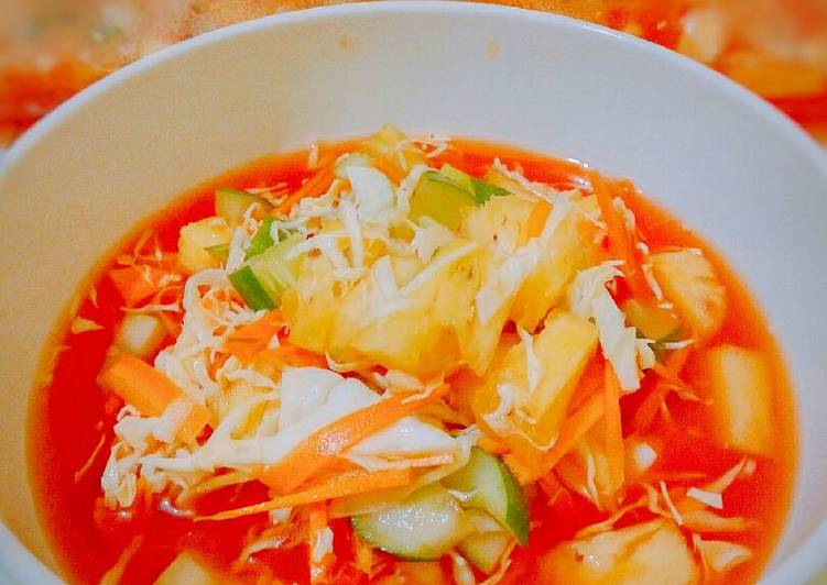 Resep Asinan Sayur Buah kuah Merah By Haya Ghulam