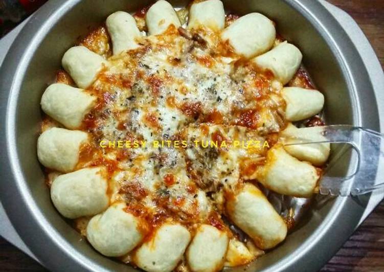 resep masakan Cheesy Bites Tuna Pizza