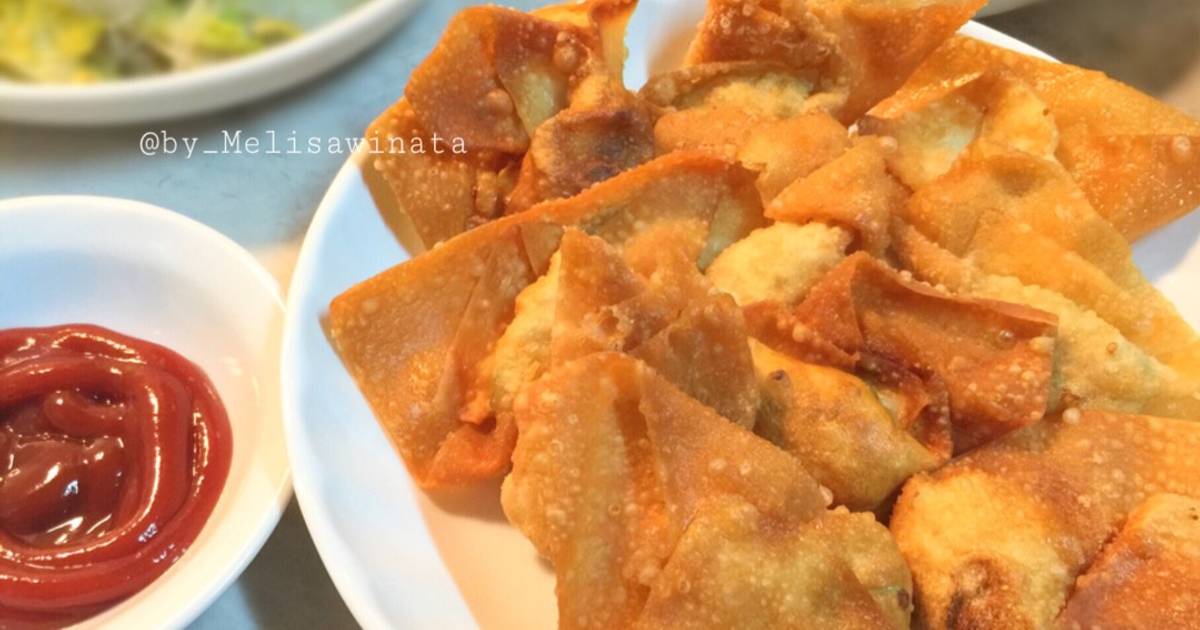 73 resep  pangsit goreng isi  udang  enak dan sederhana Cookpad