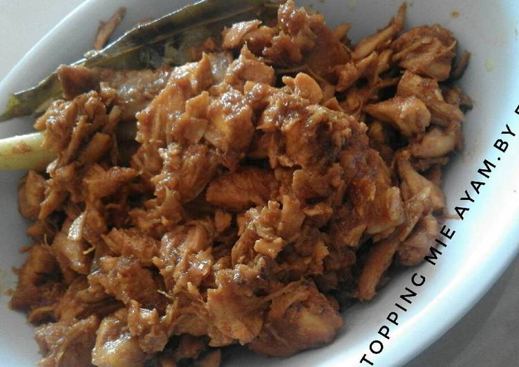 gambar untuk cara membuat Topping mie ayam/ayam suwir kecap