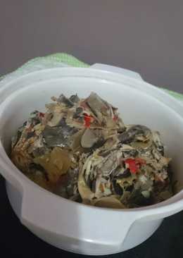 Tumis Jantung Pisang Saus Jamur Papua