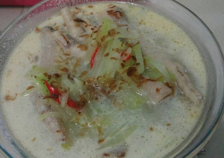 cara membuat Sayur Lodeh Ceker Labu Siam Sederhana