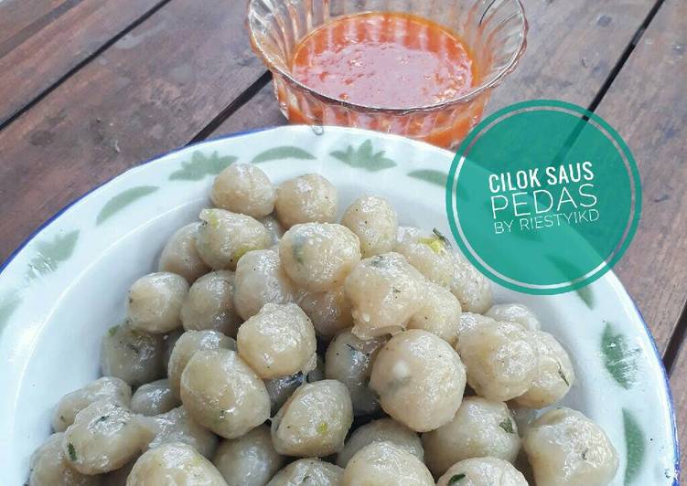 resep makanan Cilok Saus Pedas