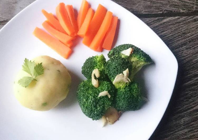 resep lengkap untuk Sweat potato with brokoli and carrot