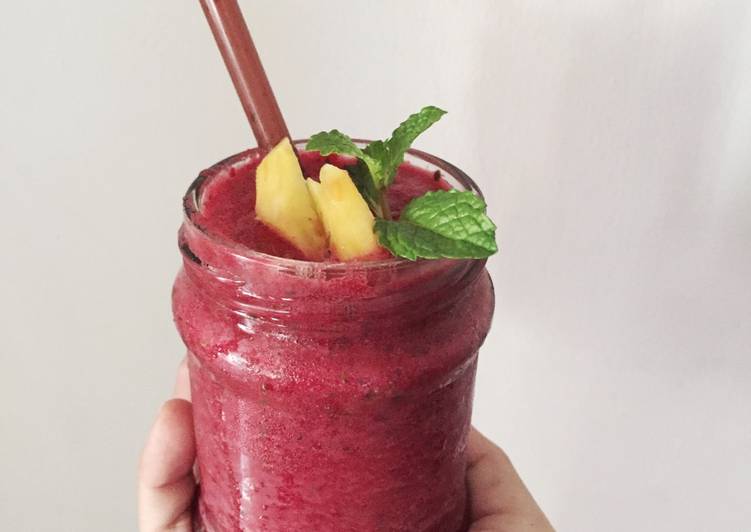 gambar untuk cara membuat Smoothies (Bit-Nanas-Seledri)