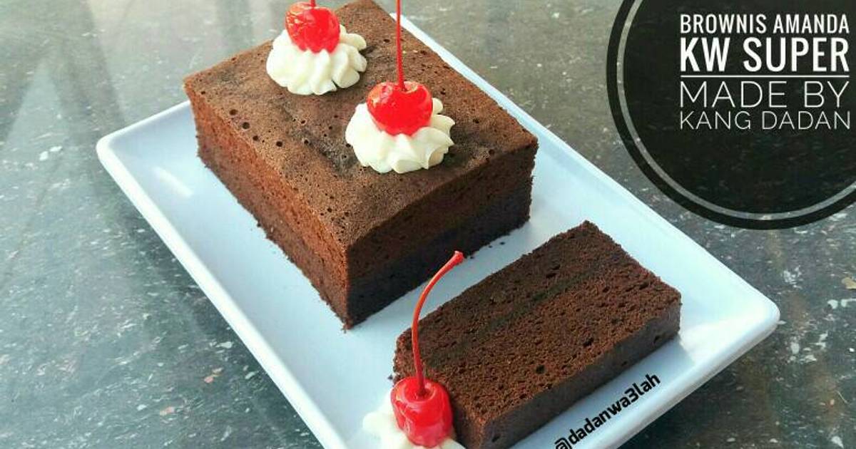 148 resep  brownis amanda  enak dan sederhana Cookpad