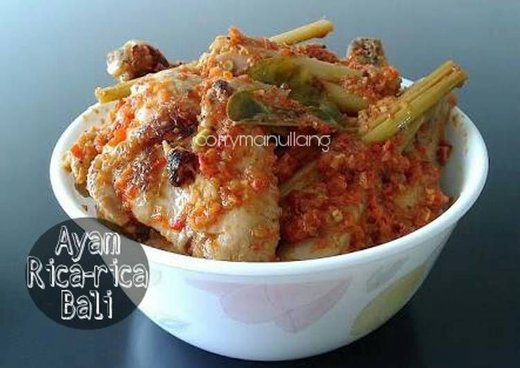 resep lengkap untuk Ayam Rica-rica Bali (tanpa penyedap)