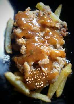 Beef crispy steak ala ala ws*