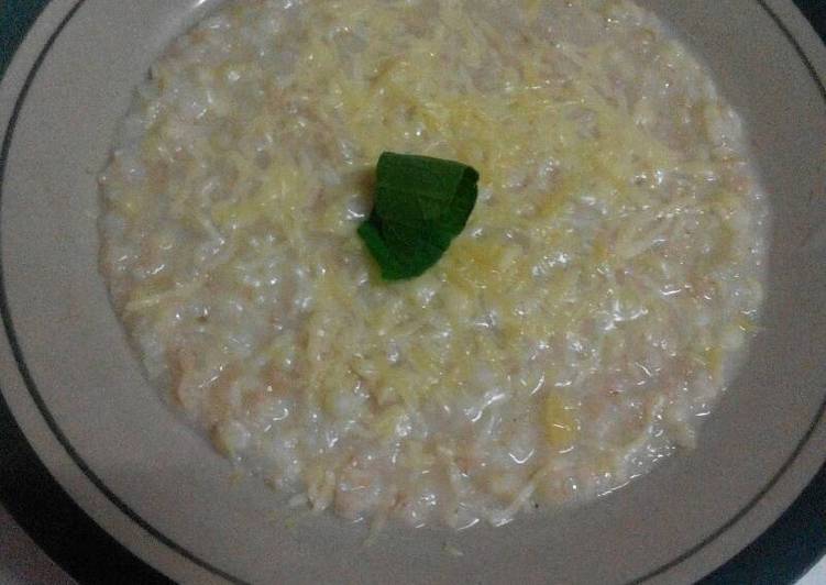 cara membuat Bubur jali oatmeal keju