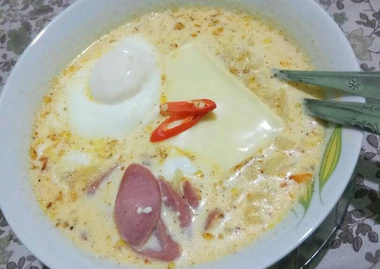 gambar untuk cara membuat Indomie kari kuah susu keju