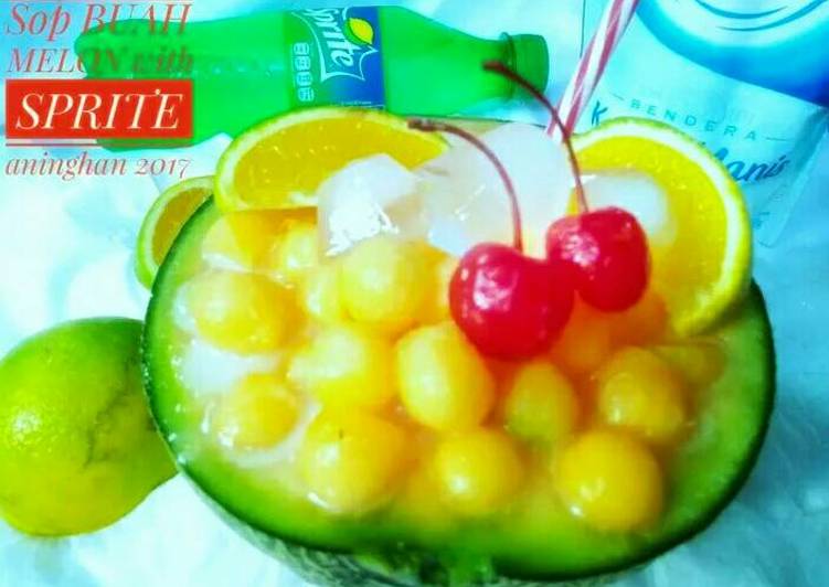 Resep ??Sop Buah MELON with SPRITE By Aning Han