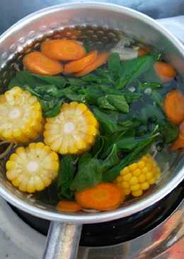 Sayur bening bayam praktis dan enak "tanpa kunci'