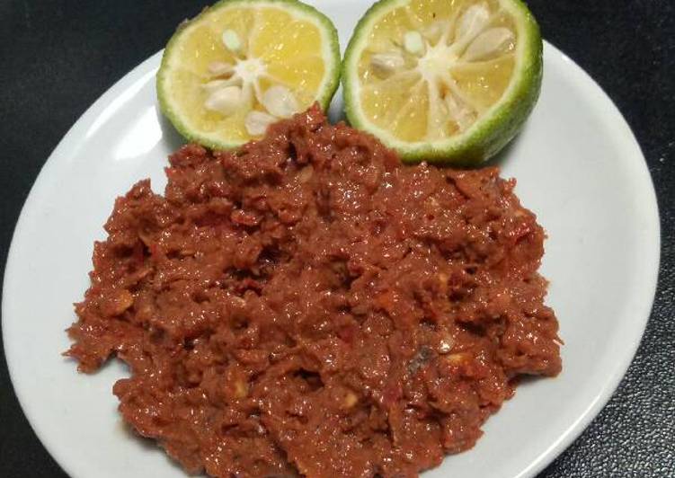 resep Belacan (sambal terasi mentah)