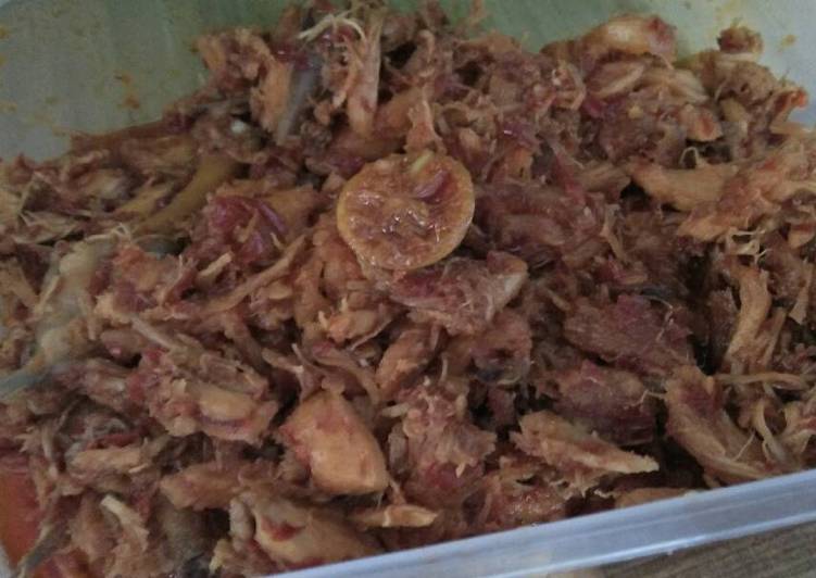 bahan dan cara membuat Sambal Ayam Nasi Puyung Lombok