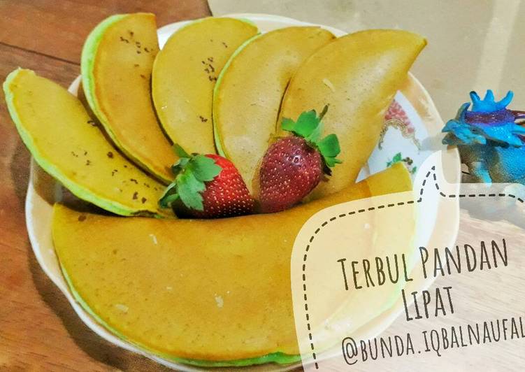 cara membuat Terbul Pandan Lipat