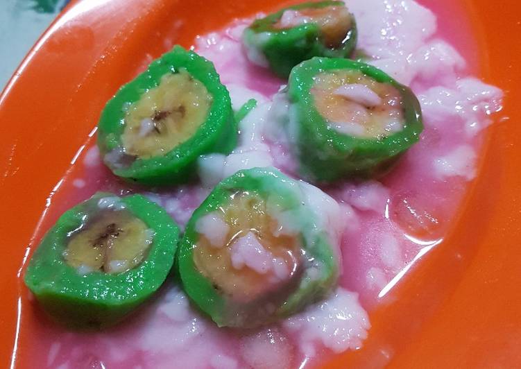 resep masakan Es Pisang Ijo,Lembut yummy ??