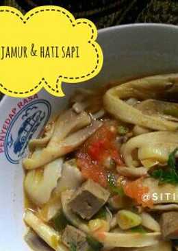 Tumis jamur & hati sapi (menu DEBM)