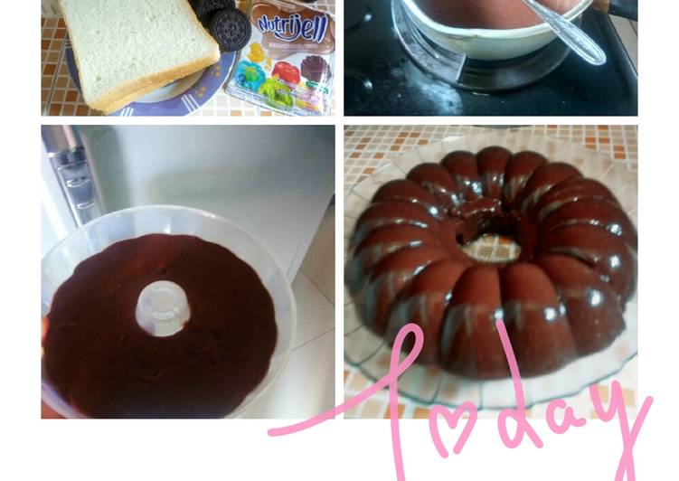 resep masakan Puding brownis nutrijel eggless (Mpasi 6m+) lembut enak