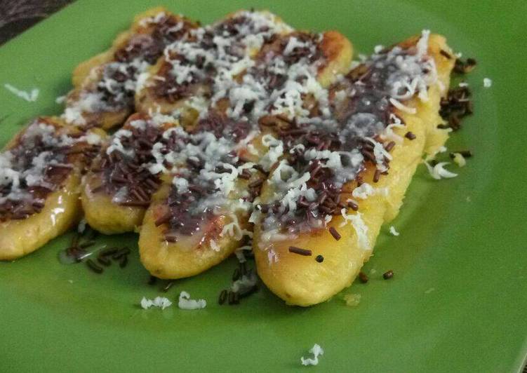 resep lengkap untuk Pisang bakar coklat keju teflon