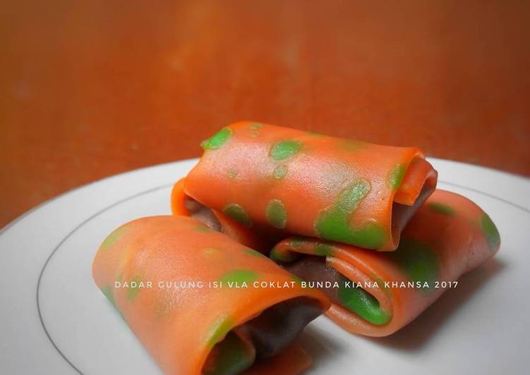 resep Dadar gulung vla coklat