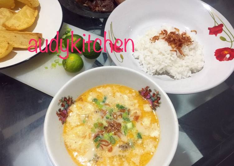 cara membuat Soto Betawi kuah susu santan