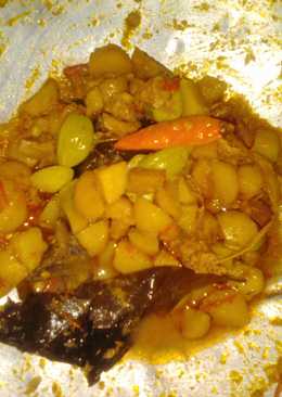 Sambel goreng kentang ati ampela pete