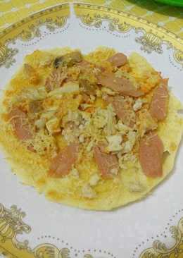 Pizza teplon jamur ayam